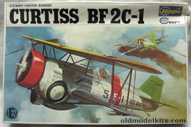 Hasegawa 1/32 Curtiss BF2C-1 - US Navy Fighter Bomber USS Ranger 1934, JS064 plastic model kit